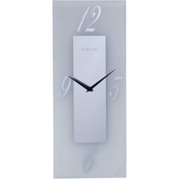 NEXTIME Dali Frosted Glass Rectangular Wall Clock