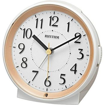 Rhythm 8RE669SR13 Auto Light Alarm Clock, Gold