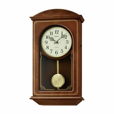 Seiko Anne Pendulum Wall Clock, Brown QXM610BLH