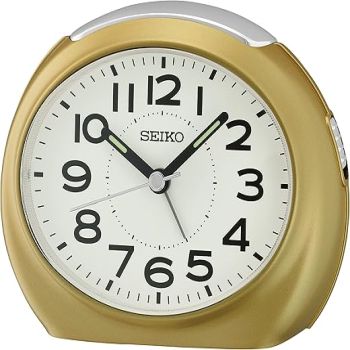 Seiko Tokai Bedroom Alarm Clock, Metallic Gold