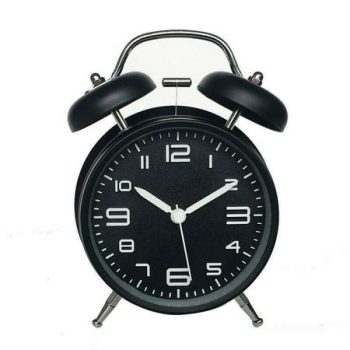 Silent Alarm Clock Vintage Retro Classic Night Light Extra Loud Twin Bell