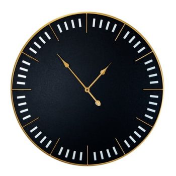 VIP Metal 15 in. Black Wall Clock