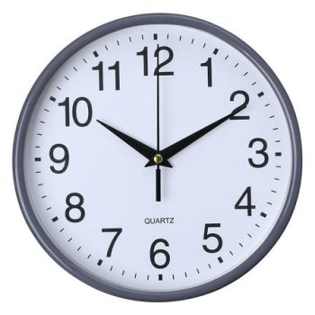 Wall Clock Silent Non-Ticking Modern Clock Battery Operated 8 Inch Small Classic Analog Decorative For Kitchen, Living Room, Office, Bedroom, Bathroom