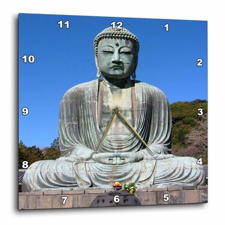 3dRose Buddha - Wall Clock, 10 by 10-inch