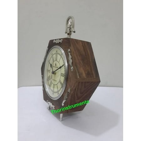 49 Bond Street London Wooden Desk Table Clock Home Decor