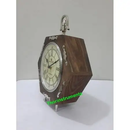 49 Bond Street London Wooden Desk Table Clock Home Decor