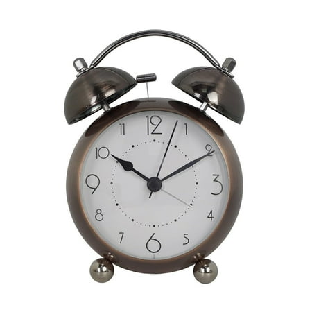 Alarm Clock Bedroom Retro Creative Metal Alarm Clock Personalized and Minimalist Luminous Quartz Alarm Clock Table Clock Bedside Clock