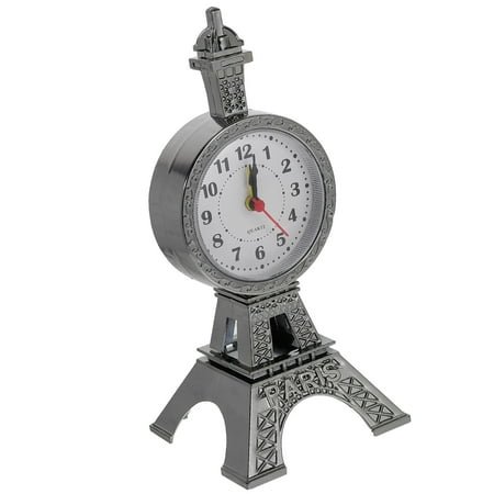 Alarm Clock Ornaments Clocks For Bedroom Night Stand Nightstands Bedside Desktop Kitchenaod Metal Eiffel Tower