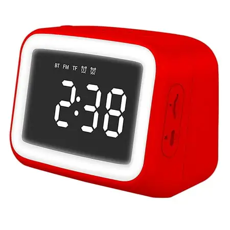 Alarm Clock Radio with Bluetooth Speaker, FM Radio, Dual Alarm with Snooze, Large LED Display, Dimmer Control, USB Charging Output and Night Light