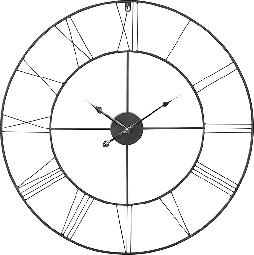 Alpin Round Metal Wall Clock Gray