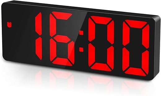 AMIR Upgraded Alarm Clock for Bedroom, Digital Alarm Clock with Temperature, Adjustable Brightness, 12/24H Display, Snooze for Home, Bedroom, Office, Classroom (USB Powered)