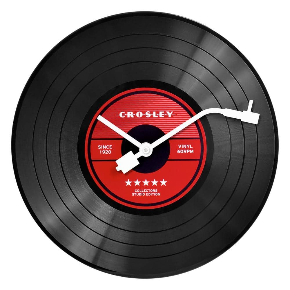 Analog 12 in. Record Wall Clock with Quartz Accuracy