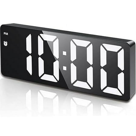 ARCTICICE LED Digital Clock with 5 Setting Modes, USB & Battery Powered Sunrise Alarm Clock for Bedroom Home Decor Teen Boy Girl Gifts, White Light