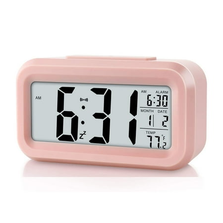 axGear Digital Alarm Clock Large LCD Display Thermometer Smart Night Light Back Light