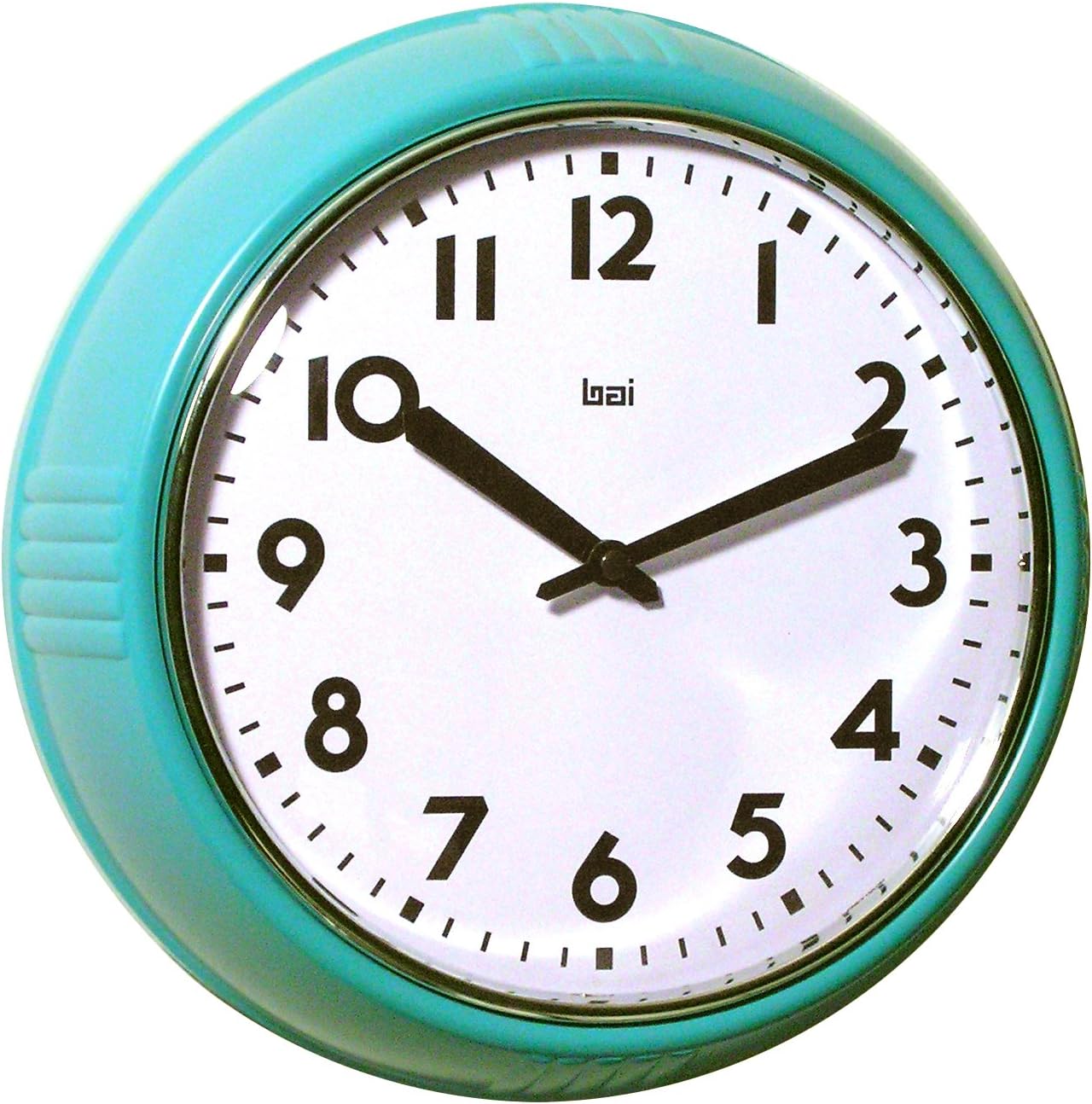 Bai 740.TU School Wall Clock, Turquoise 9.5 inch