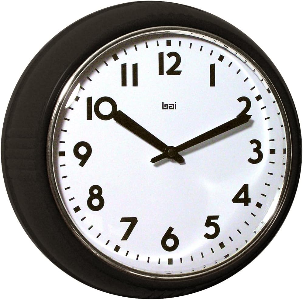 Bai School Wall Clock, Black