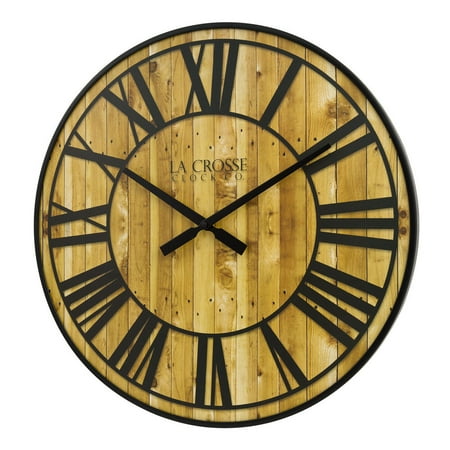 BBB81403 La Crosse Clock Co. 21 Rhett Plastic Open Face Analog Wall Clock