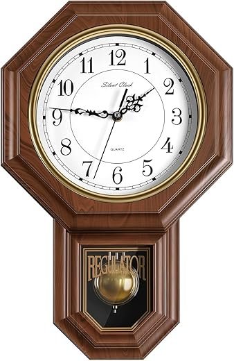 Bed Bath & Beyond Essex Westminster Chime Pendulum Wall Clock, 17.8" x 11.8", Walnut