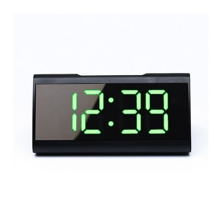 Bedside Silent Sweep Alarm Clock Student Silent Snooze Alarm Clock Non Ticking Noise With LED Snooze Light Decor, Green Blue Pink White