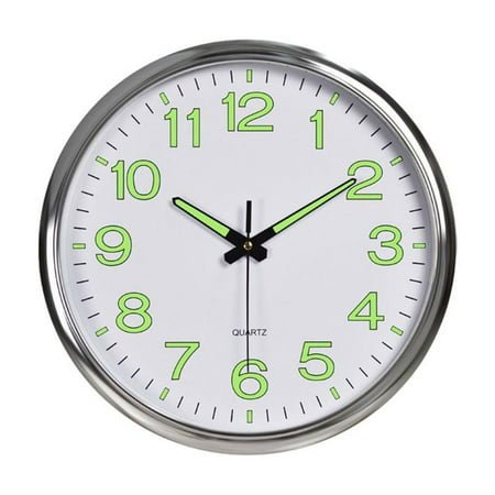 Blarkrus Large 12inch Modern Battery Wall Clock Luminous Glow Night Light Quartz SilentUK