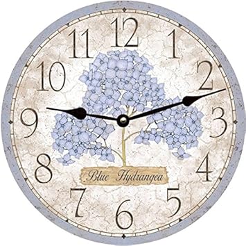 Blue Hydrangea Flower Clock (19.5)