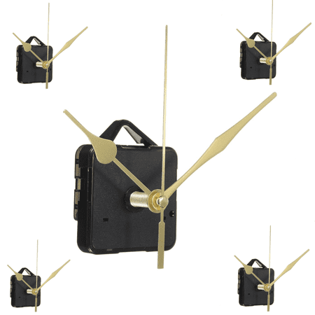 BSHAPPLUS 5 Pcs DIY Wall Quartz Clock Movement Parts Accessories, clock mechanism Repair Kit with 5 Sets of Hands(Shaft Length 0.87 inch)