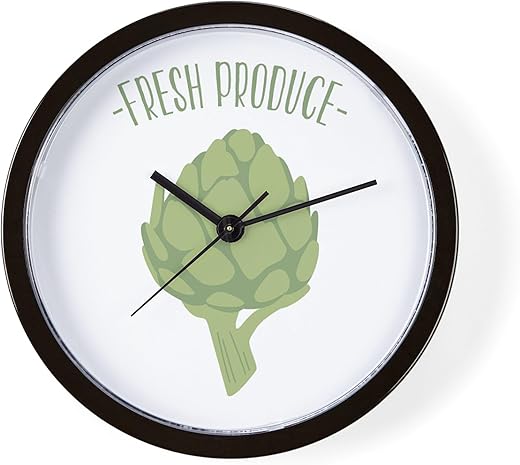 CafePress Artichoke Vegetable Fresh Produce Unique Decorative 10" Wall Clock