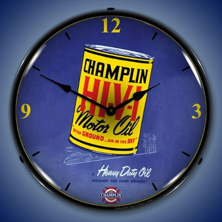 Champlin Oil Wall Clock, Lighted