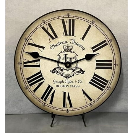 Chateau Thierry Parchment Wall Clock | Ultra Quiet Quartz Mechanism | Hand Made in USA Beautiful Crisp Lasting Color | Comes in 8 Sizes | 18-Inch