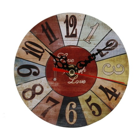 Clearance! Aoorsake Vintage Style Antique Wood Wall Clock For Home Kitchen Office Alarm Clock Wall Clock Digital Clock Multi-color