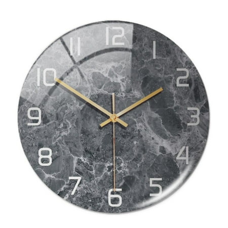 [CLEARANCE]Round Marble Wall Clock Three-dimensional Clock Home Decorations For Living Room, Kitchen, Bedroom And Office