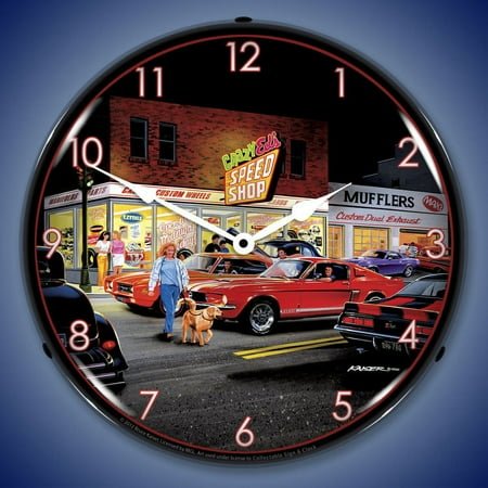 Crazy Eds Wall Clock, Lighted: Bruce Kaiser