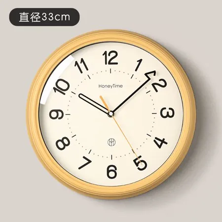 Cream Style Wall Clock Home Living Room 2024 New Creative Pocket Watch Simple Modern Atmosphere Wall Hanging Noiseless Clock Regular