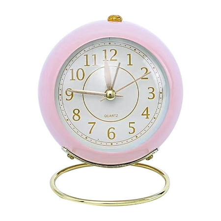 Dagaeig Analog Alarm Clocks,Retro Backlight Cute Simple Design Small Desk Clock with Night Light,Silent Non-Ticking,Battery Powered,for Kids,Bedroom,Travel,Kitchen,Bedside Desktop.