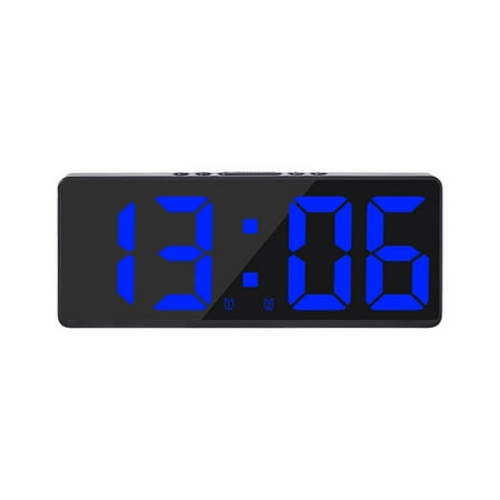 Dagaeig Battery Operated Digital Clock, Alarm Clock for Bedrooms - Cordless Large Big Numbers Dimmers for Seniors, Adjustable Volume Loud Alarm Clock