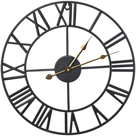 Decorative Large 16 Metal Wall Clock for Living Room - Modern Farmhouse Wall Décor