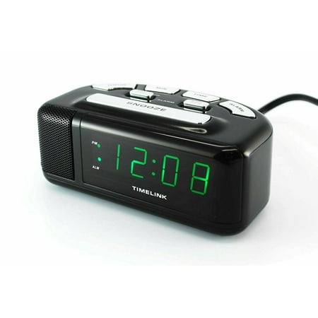 Digital Alarm Clock Black - Timelink