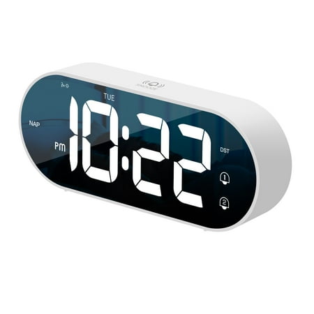 Digital LCD Alarm Clock Battery Operated Alarm and 12/24 Mode,Snooze, Large Display Desktop Clock for Bedroom