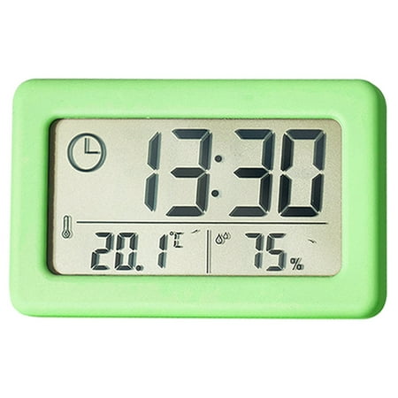 Digital Travel Alarm Clock - Foldable Calendar Temperature Timer LCD Clock with Snooze Mode - Large Number Display, Battery Operated - Compact Desk Clock for All Ages