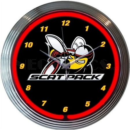 DODGE SCAT PACK NEON CLOCK – 8SCATB