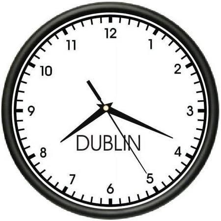 DUBLIN TIME Wall Clock world time zone clock office business