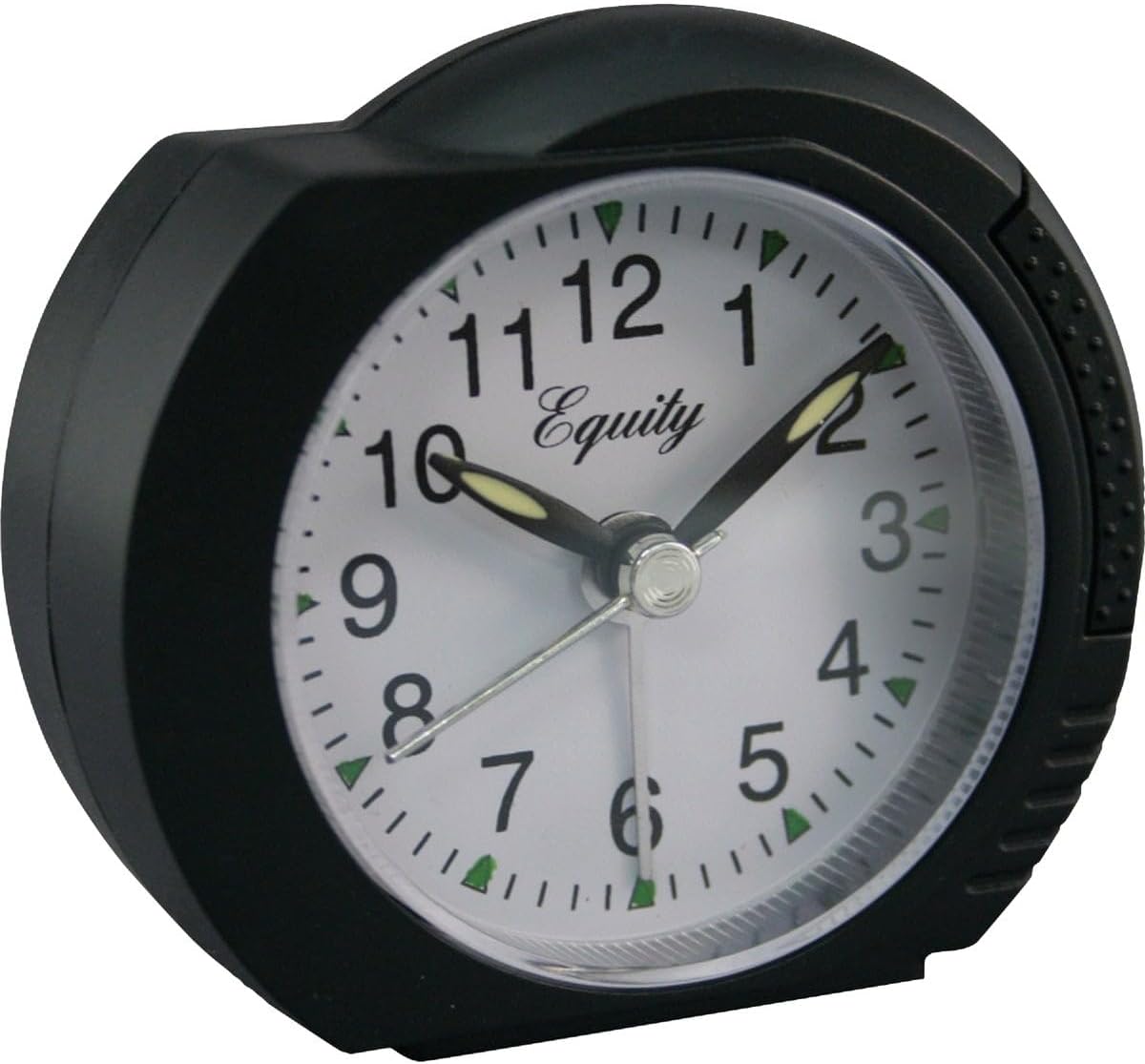 Equity by La Crosse Black Quartz Analog Clock with Ascending Alarm