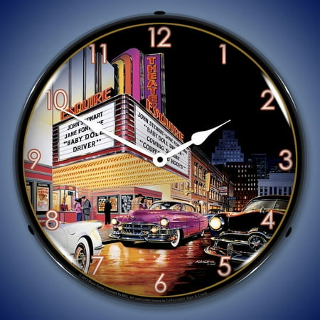 Esquire Theatre Wall Clocks, Lighted: Bruce Kaiser