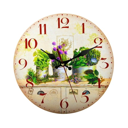 Extra Small Wall Clock Vintage Style Hanging Clock Wall Clocks Decoration, Artistic Creative European Style Round Antique Home Office Living Room Numeral Decoration