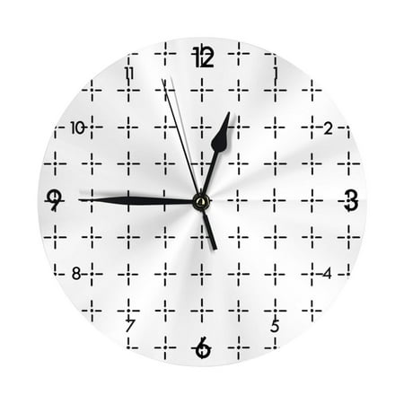 Farmhouse Minimmalist Lines Crossing Wall Clock - 10 Inch Silent Non-Ticking Wall Clocks -Country Retro Rustic Style Decorative For Living Room Kitchen Home Bathroom Bedroom