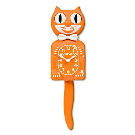 FESTIVAL ORANGE KIT CAT CLOCK 15.5 Free Battery USA MADE Official Kit-Cat Klock