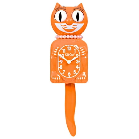 Festival Orange Lady Kit Cat Clock 15.5 Full Size Retro Style Kit-Cat Klock Moving Eyes and Tail Made in the USA NEW