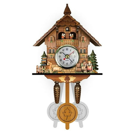 FitBest Cuckoo Battery Powered Retro Nordic Style Wall Clock