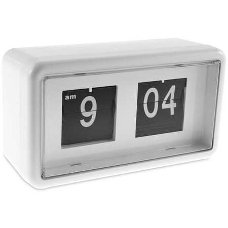 Flip Clock Auto Flip Desk Clock Vintage Table Clock Digital Desk Table Page Down Clock Battery Operated Tabletop Flip Clock Wall Mounted Flip Clock for Home Room Office