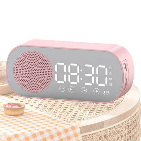 Fovolat Alarm Clock with Radio Digital Clock for Bedroom Alarm Clock Radio for Bedroom Small Alarm Clock with Radio Digital Clock Alarm Clocks Mirror for Senior Teens Kids stunning